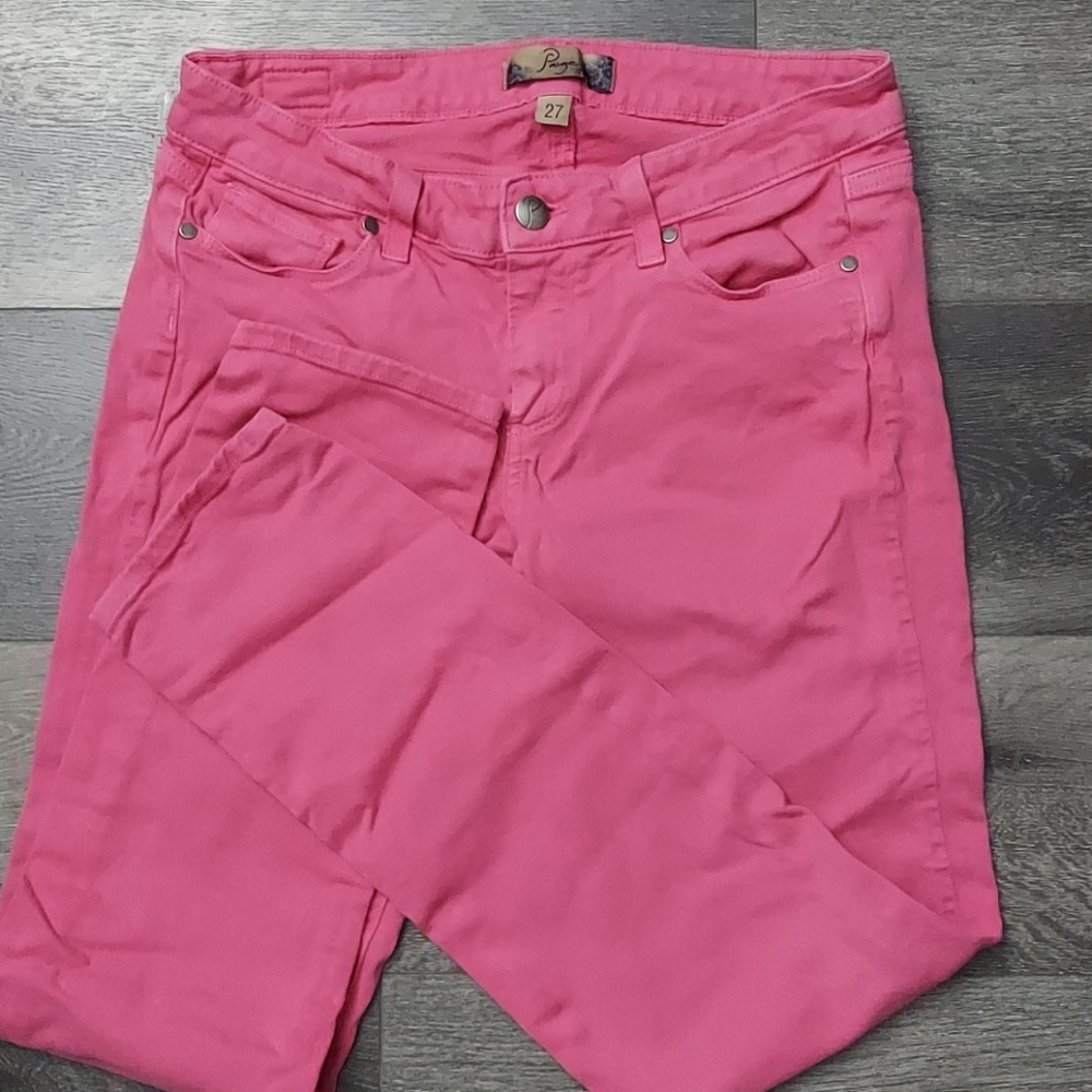 Paige demin peg skinny in pink
